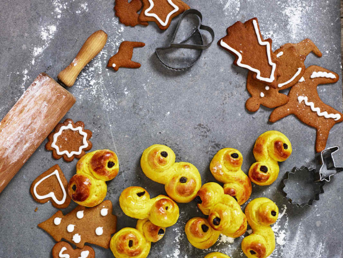 Swedish lussekatter and gingerbread