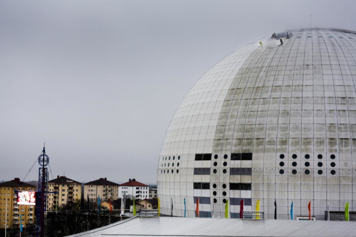 The Stockholm Globe gets a facelift before the Eurovision