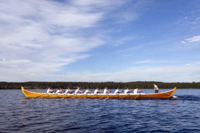 Church boat races on Lake Siljan