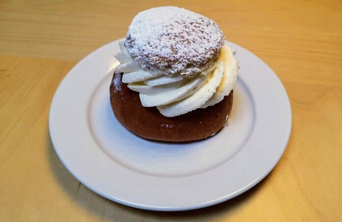 the Semla, the traditional cream-filled bun