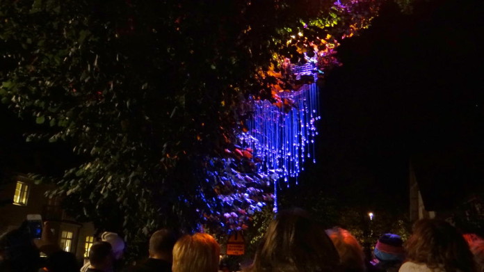The Lights in Alingsås festival, an urban lighting exhibition in October