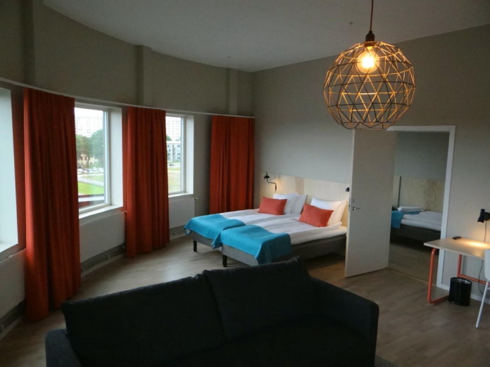 Hotel room at Gothenburg's new arena